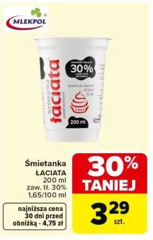 Carrefour Śmietanka ŁACIATA oferta