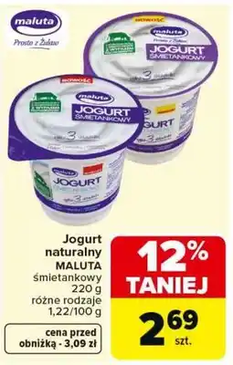 Carrefour Jogurt naturalny MALUTA śmietankowy oferta