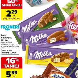 Carrefour Lody na patyku MILKA oferta