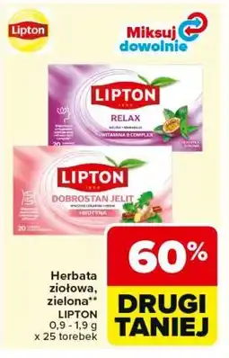 Carrefour Herbata ziołowa, zielona Lipton oferta