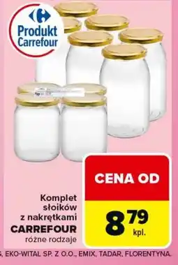 Carrefour Komplet słoików z nakrętkami CARREFOUR oferta