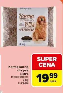 Carrefour Karma sucha dla psa SIMPL makaronowa oferta