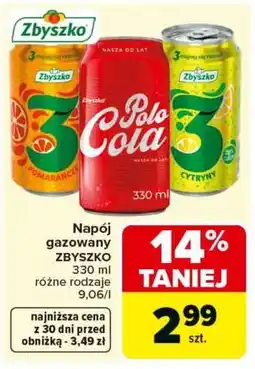 Carrefour Napój gazowany Zbyszko oferta