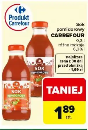 Carrefour Sok pomidorowy Carrefour oferta