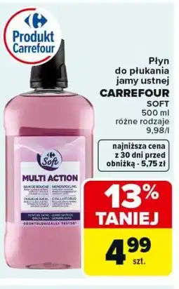 Carrefour Płyn do płukania jamy ustnej CARREFOUR SOFT oferta