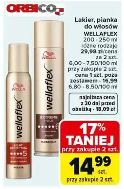 Carrefour Lakier, pianka do włosów WELLAFLEX oferta