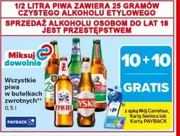 Carrefour Wszystkie piwa w butelkach zwrotnych oferta