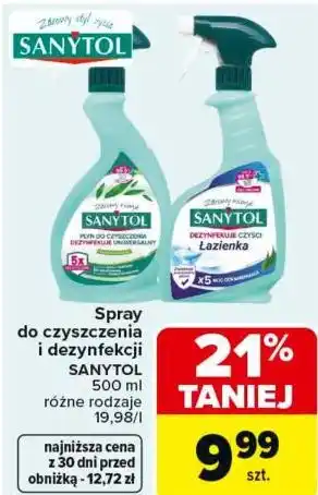 Carrefour Spray do czyszczenia i dezynfekcji Sanytol oferta