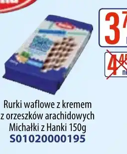 AT Śnieżka Rurki waflowe z kremem z orzeszków arachidowych Michałki z Hanki oferta