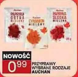 Wafelek Auchan Przyprawy wybrane rodzaje oferta