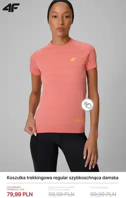 4F 4F Koszulka trekkingowa regular szybkoschnąca damska oferta