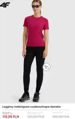4F 4F Legginsy trekkingowe szybkoschnące damskie oferta