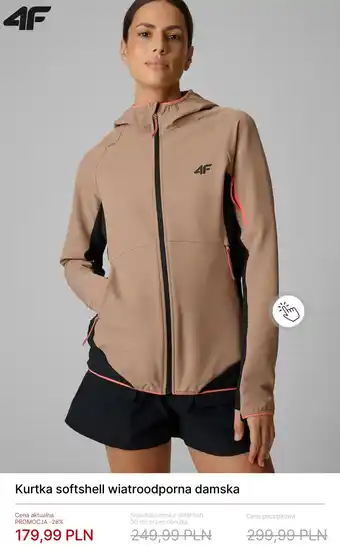 4F Kurtka softshell wiatroodporna damska