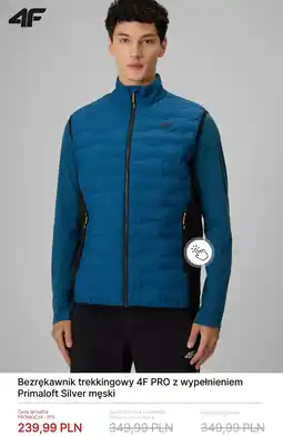 4F 4F Bezrękawnik trekkingowy 4F pro z wypełnieniem Primaloft Silver męski oferta