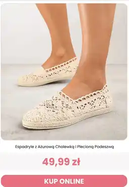 Renee Espadryle z ażurową cholewką i plecioną podeszwą oferta