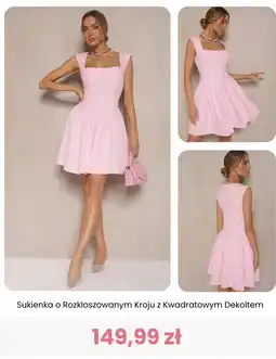 Renee Sukienka o Rozkloszowanym Kroju z Kwadratowym Dekoltem oferta