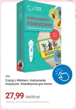 Smyk Czytaj z Albikiem. Instrumenty muzyczne. Interaktywna gra memo Albi oferta