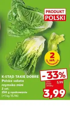 Kaufland Sałata rzymska mini polska K-Stąd Takie Dobre oferta