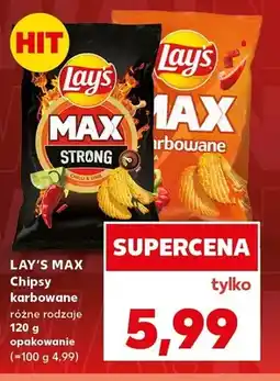 Kaufland Chipsy karbowane Lay's MAX Strong Chilli & Lime oferta