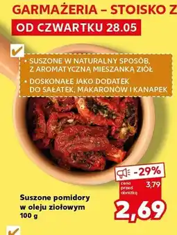 Kaufland Suszone pomidory w oleju ziołowym oferta