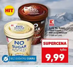 Kaufland Lody No Sugar Added Vanille K-Classic oferta