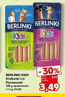 Kaufland Kiełbaski Berlinki Kids oferta