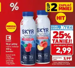 Kaufland Skyr pitny jogurt pitny typu islandzkiego malinowy oferta