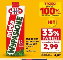 Kaufland Mleko UHT Wypasione 3,2% tł. Mlekovita oferta