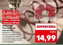 Kaufland Pneumatyczny wąż spiralny PARKSIDE dł. węża 10m śr. wewn. 5mm maks. ciśnienie robocze 10 bar oferta