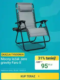 ERLI Mocny leżak zero gravity Faro II oferta