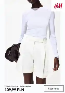 H&M Eleganckie szorty z domieszką lnu H&M oferta