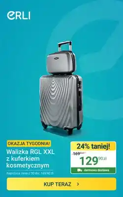 ERLI Walizka RGL XXL z kuferkiem kosmetycznym oferta