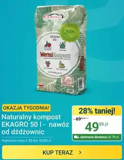 ERLI Naturalny kompost EKAGRO nawóz od dżdżownic oferta