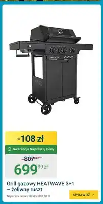 ERLI Grill gazowy HEATWAVE 3+1 - żeliwny ruszt oferta