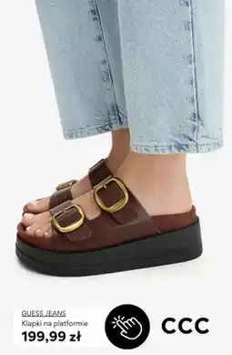CCC Klapki na platformie GUESS JEANS oferta