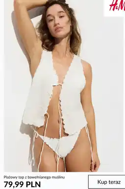 H&M H&M Plażowy top z bawełnianego muślinu oferta