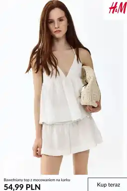 H&M H&M Bawełniany top z mocowaniem na karku oferta
