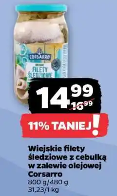 Netto Wiejskie filety śledziowe z cebulką w zalewie olejowej Corsarro oferta