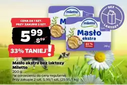Netto Masło ekstra bez laktozy Miletto oferta