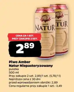Netto Piwo Amber Natur niepasteryzowany oferta