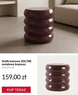 Homla Stolik kawowy soltre metalowy brązowy oferta