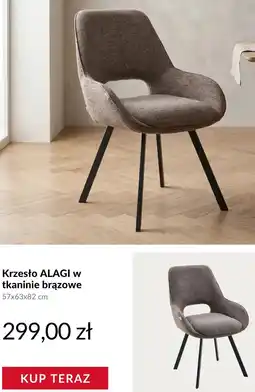 Homla Krzesło alagi w tkaninie brązowe oferta