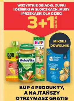 Netto BoboVita, Gerber, HiPP, Bob Snail Obiadki, zupki, deserki, musy i przekąski dla dzieci oferta