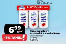 Netto Miletto Napój jogurtowy Acti+ Drink L.casei oferta