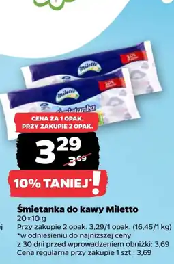 Netto Miletto Śmietanka do kawy oferta