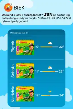Biedronka Kaktus Big Patec Jungle Lody na patyku oferta