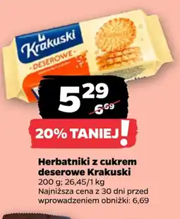 Netto Krakuski Herbatniki z cukrem deserowe oferta