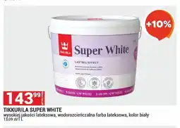 Merkury Market Farba lateksowa Tikkurila Super White wodorozcieńczalna kolor biały oferta