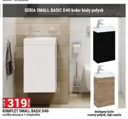Merkury Market Komplet Small Basic D40 szafka wisząca + umywalka oferta