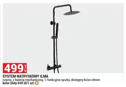 Merkury Market System natryskowy Ilma czarny z baterią mechaniczną 1-funkcyjna rączka oferta
